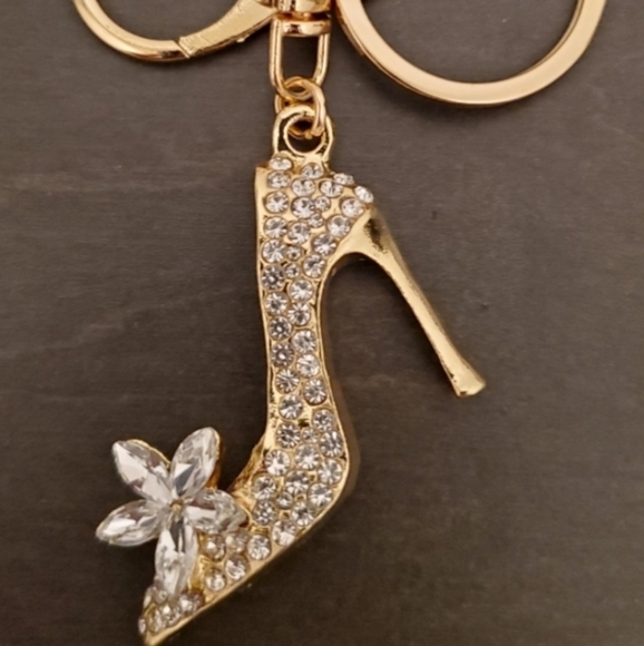 👠High Heel Crystal Rhinestone Keychain Pendant - Picture 4 of 10